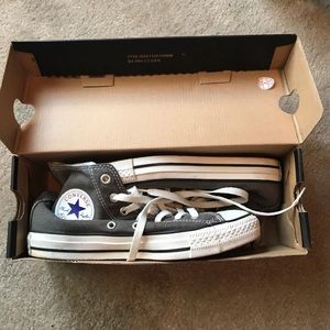 SOLD! Gray high top Converse all star